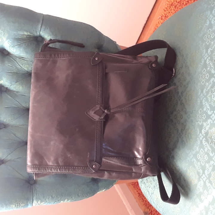 The Sak Backpack Converts From Backpack To Crossbody. Blue/Green Lining